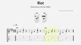 Riot Guitar Chords - Summer Walker