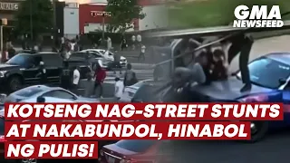 Kotseng nag-street stunts at nakabundol, hinabol ng pulis! | GMA News Feed