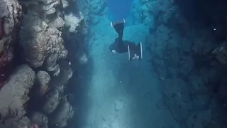 Freediving in the bells - the Blue Hole, Dahab