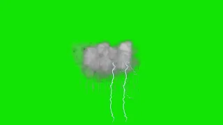 rain thunder storm green screen effect