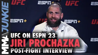 Jiri Prochazka reacts to spinning elbow KO of Dominick Reyes, title shot | UFC on ESPN 23 interview