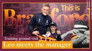 TRAINING GROUND VISIT: Leo meets the manager!