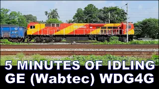 WDG4G GE ES43ACmi Locomotive IDLING (5 mins video) || Relaxing Engine Sound of GE (Wabtec) || GeVo