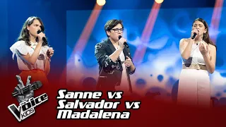 Sanne Chaveiro VS Salvador Botas VS Madalena Dias | Batalha | The Battles | The Voice Kids