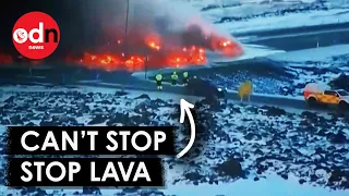 Lava Rivers Visible From Iceland Airport in New Volcano Eruption