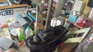 Tohatsu 50hp Removal of lower leg and water pump part 75