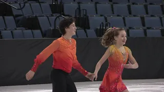 2020 US Pairs Finals Nationals Juvenile Pairs Dalila DeLaura and Antonio