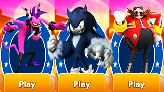 Sonic Dash - Dr.Eggman vs Zazz vs Werehog - All Characters Unlocked - Halloween Special Episode Run