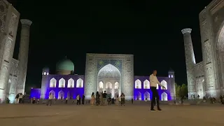 Illuminating History: The Registan Square Sound and Light Show | Mesmerizing Samarkand, Uzbekistan
