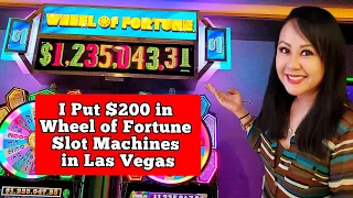 I Put $200 in WHEEL OF FORTUNE Slot Machines in LAS VEGAS