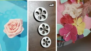 Easy Rose Flower and Hibiscus Flower from Fondant