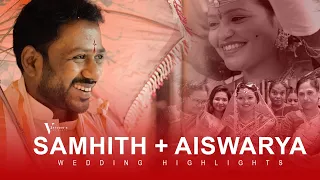 Samhith + Aiswarya | Telugu Wedding Highlights by V2 Studio's