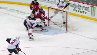 Sami Vatanen's heroic goal line save springs Palmieri to set up Hall