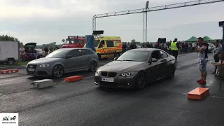 Audi RS3 vs bmw 330i e92 🚦🚗 1/4 mile drag race - 4K