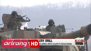 S. Korean Army conducts large-scale artillery drill