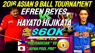Thrilling Showdown Between Efren Reyes vs Hayato Hijikata for $60K Cash Prize