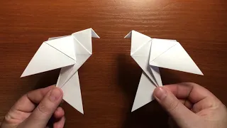 ОРИГАМИ ПТИЦА | ГОЛУБЬ из бумаги | Origami BIRD