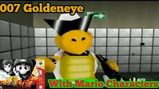 Goldeneye with Mario Characters Missions 1-4 played on real N64 hardware