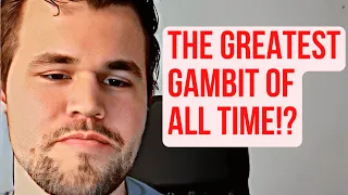 Magnus Carlsen plays RIDICULOUS EVANS GAMBIT to DESTROY GM in Blitz