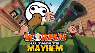 🔴Играем в Worms Ultimate Mayhem с друзьями/Играем друг против друга/Веселимся🔴