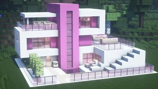 Minecraft Tutorial :: 🏠 Realistic Modern House 🌷