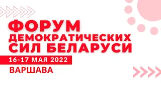 Форум демократических сил Беларуси. 16 мая 2022