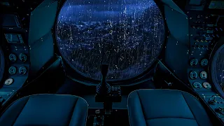 🔴Ocean Storm ! Floating in the ocean in a lost Submarine Cabin - ASMR for Sleep