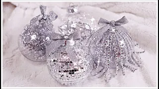 6 DIY Dollar Tree Glam Christmas Tree Ornaments Part 2