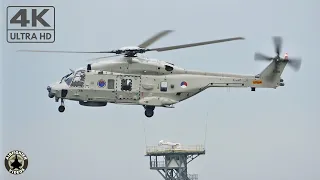 [4K] NH-90 auto rotation & hovering training | 'Neptune13' | EHKD de Kooy