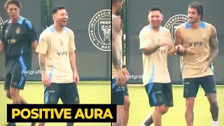 Messi was seen enjoying on day five of Argentina's training | Football News Today