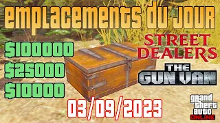 GTA Online - Emplacement des coffres, épave, malles, dealers, caches, Gun Van (03/09/23)