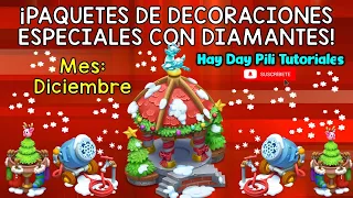 New decoration packages WITH diamonds in hay day!  Month: December.