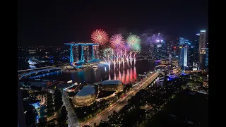 Singapore New Year Fireworks 2024 | Marina Bay Fireworks 2024 | Singapore Welcome 2024