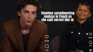 Timothee speaking french #timotheechalamet #zendaya #french #dune