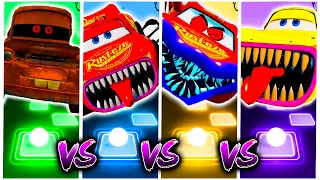 Cars Mater Exe vs Lighting McQueen Eater vs Spider Lighting McQueen vs Cruz Ramirez Eater Tiles Hop