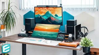 Office Desk Setup Tour 2023 - Dual Monitor Stack