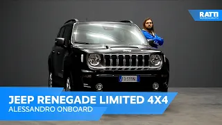 JEEP RENEGADE MULTIJET DIESEL 2.0 140CV 4WD TRAZIONE INTEGRALE LIMTED NERA USATA (2019) CON ALE