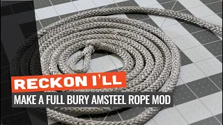 Reckon I'll: Make A Full Bury Amsteel Rope Mod for Attaching a Climbing Stick To A Tree