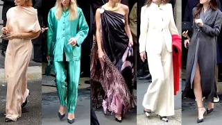 Giorgio Armani Milan Fashion Week 2024-25 Invited Guests Street Style 4k 60fp