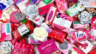 Valentine's Flowers & Fruits ASMR SOAP HAUL Unboxing Unwrapping Opening 100 + International Soaps