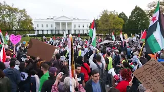 Massive Pro-Palestine Protest Held Outside White House