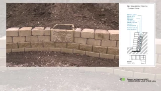 Opěrné zdi a zídky z tvarovek Garden Stone - montážní postup KB-BLOK