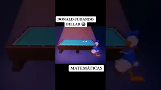 Pato Donald jugando Billar  Donald en la tierra mágica de las #Matemáticas #Ciencia #Física #Disney