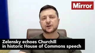 Zelensky echoes Churchill in historic House of Commons speech