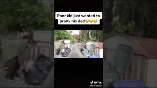 Dad Throws Trash On Kid Who Hides In A Rubbish Bin