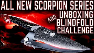 THIS IS IT! DALSTRONG'S ALL NEW SCORPION SERIES 8" CHEF'S KNIFE UNBOXING AND BLINDFOLD CHALLENGE!