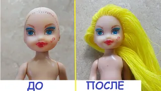 Как прошить кукле волосы / Как сделать кукле новые волосы
