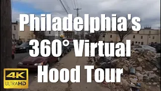 360° Immersive Virtual Walking Tour Philadelphia Extreme Trash Filled Hoods | BADLANDZ (INTERACTIVE)