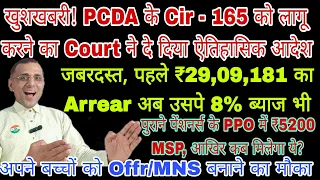 AFT का आदेश, PCDA का Circular 165 लागू ₹29,09,181 Arrear और 8% ब्याज भी, आपके PPO का MSP ₹5200 मिला?