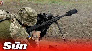 Ukrainian snipers fire high-precision shots at Russian soldiers from miles away